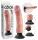 King Cock 9 tapadókorongos vibrátor (23 cm, testszínű)