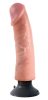 King Cock 9 hajlítható, tapadótalpas vibrátor (23 cm) - natúr