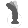 King Cock 9 tapadókorongos vibrátor (23 cm, testszínű)