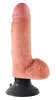 King Cock 7 tapadókorongos vibrátor (18 cm, testszínű)