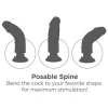 King Cock 7 tapadókorongos vibrátor (18 cm, testszínű)