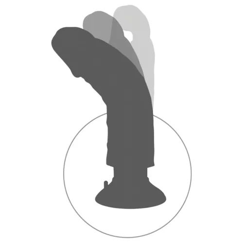 King Cock 7 tapadókorongos vibrátor (18 cm, testszínű)