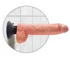 King Cock 10 tapadókorongos vibrátor (25 cm) - natúr