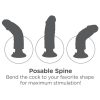King Cock 10 tapadókorongos vibrátor (25 cm) - natúr