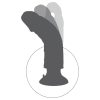 King Cock 10 tapadókorongos vibrátor (25 cm) - natúr