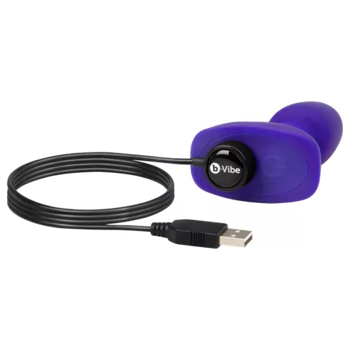 / b-Vibe Rimming - forgó gyöngyös anál vibrátor (lila)
