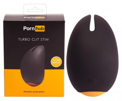 Pornhub Turbo Clit stim - akkus, csiklóvibrátor (fekete-sárga)