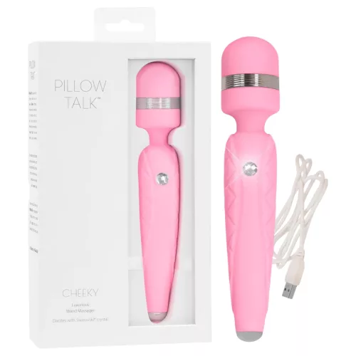 Pillow Talk Cheeky Wand - akkus masszírozó vibrátor (pink)