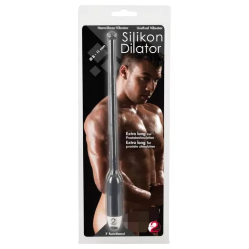 You2Toys DILATOR - fekete szilikon, vibrációs húgycső dilátor (8-11 mm)