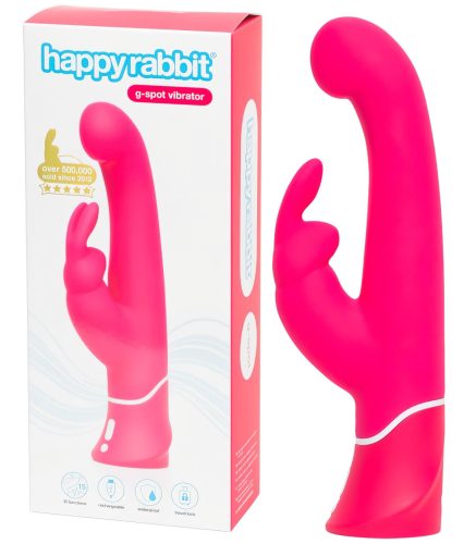 Happyrabbit G-spot - vízálló, csiklókaros vibrátor (pink)