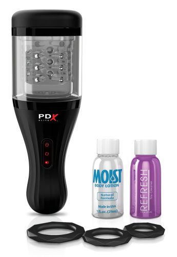 PDX Elite Rotobator - művagina (átlátszó-fekete)