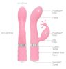 Pillow Talk Kinky - akkus, 2 motoros G-pont vibrátor (pink)