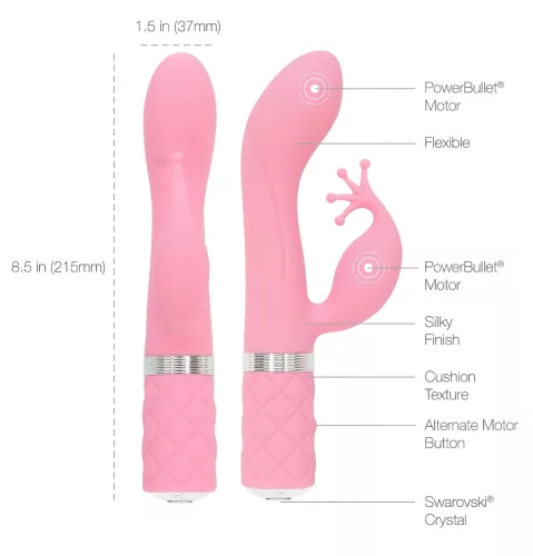 / Pillow Talk Kinky - akkus, 2 motoros G-pont vibrátor (pink)