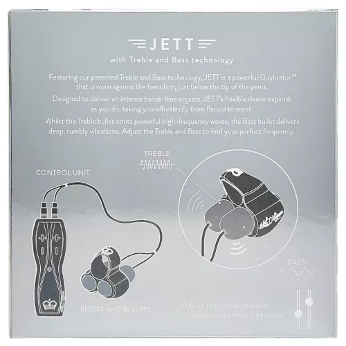 HOT Octopuss JETT - 2 motoros makkvibrátor (fekete)