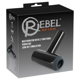   Rebel - akkus, fel-le mozgó, vibráló maszturbátor férfiaknak (fekete)