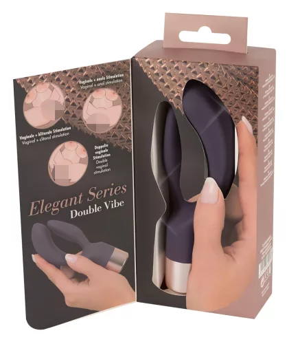 You2Toys Elegant Double - akkus, csiklókaros vibrátor (lila)