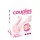 Couples Choice - akkus, 2 motoros párvibrátor (rózsaszín)