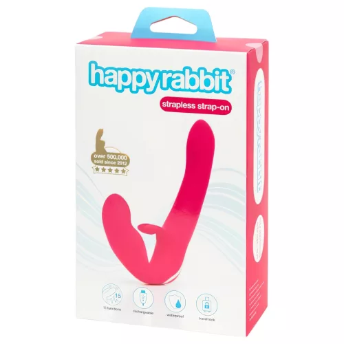 Happyrabbit Strapless - felcsatolható nyuszis vibrátor (pink)