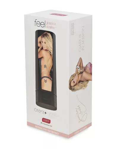 Kiiroo Onyx+ Jessica Drake - interaktív maszturbátor férfiaknak (fekete)