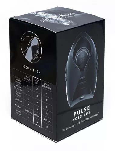 Hot Octopuss Pulse Solo Lux - rádiós maszturbátor férfiaknak (fekete)