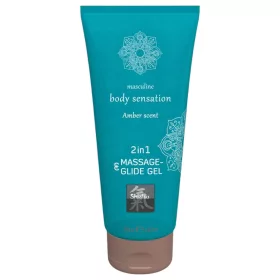   HOT - Shiatsu 2in1 Amber Scent - masszázs síkosító - amber (200 ml)