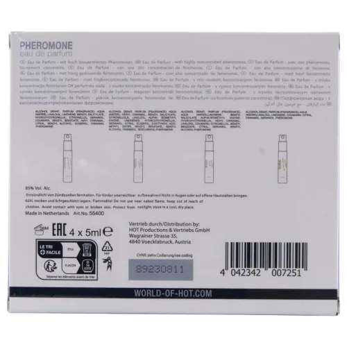 HOT LMTD feromon parfüm csomag nőknek (4 × 5 ml)