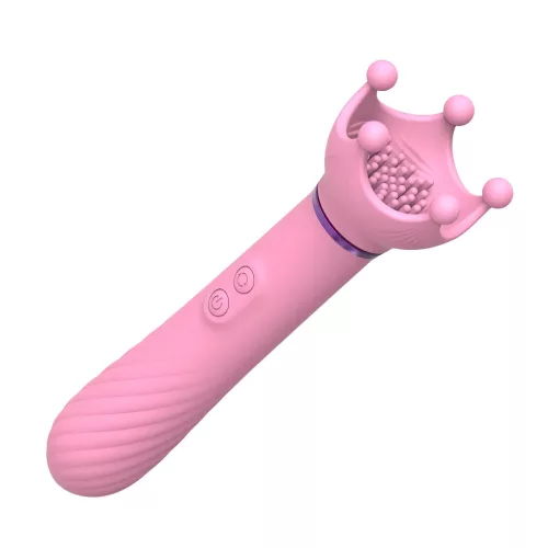 / Sunfo - 2in1 mellbimbó vibrátor (pink)