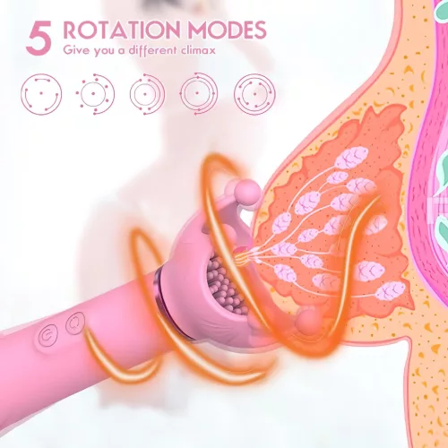/ Sunfo - 2in1 mellbimbó vibrátor (pink)