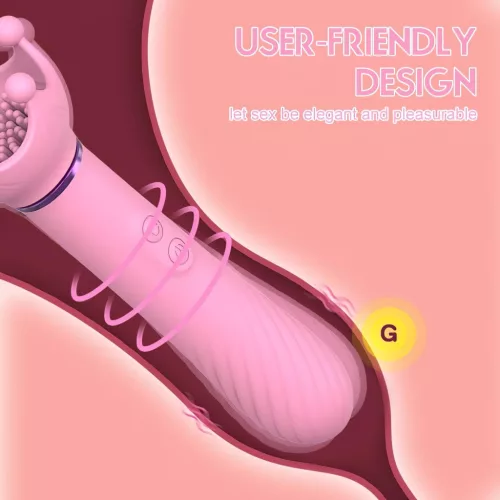 / Sunfo - 2in1 mellbimbó vibrátor (pink)