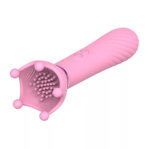 / Sunfo - 2in1 mellbimbó vibrátor (pink)