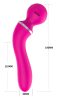 Lonely 2in1 – masszírozó és G-pont vibrátor 3 feltéttel (pink)