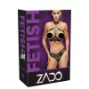 / ZADO - bőr BDSM szett felcsatolható dildó alsóval (fekete)