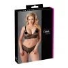 Cottelli Plus Size - csipke melltartó szett (fekete)
