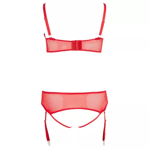 Cottelli Plus Size - variálható fehérnemű duó (piros)