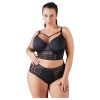 / Cottelli Plus Size - pántos-csipkés melltartó (fekete)