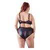 / Cottelli Plus Size - keresztpántos melltartó és bugyi (fekete)
