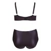 / Cottelli Plus Size - keresztpántos melltartó és bugyi (fekete)