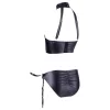 Cottelli Bondage - fényes push-up melltartó szett bilinccsel (fekete)