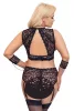 / Cottelli Bondage Plus Size - csipke melltartó szett (fekete)