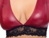 / Cottelli Bondage Plus Size - csipkés melltartó szett (piros)