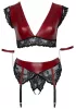 / Cottelli Bondage Plus Size - csipkés melltartó szett (piros)
