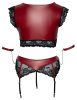 / Cottelli Bondage Plus Size - csipkés melltartó szett (piros)