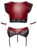 / Cottelli Bondage Plus Size - csipkés melltartó szett (piros)