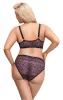 / Cottelli Plus Size - áttetsző mintás melltartó szett (lila)