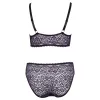 / Cottelli Plus Size - áttetsző mintás melltartó szett (lila)