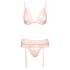 Kissable - csipke fehérnemű szett (pink)