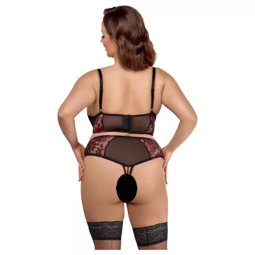 Cottelli Plus Size - állítható melltartó szett (piros)
