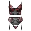 Cottelli Plus Size - melltartó szett (piros)
