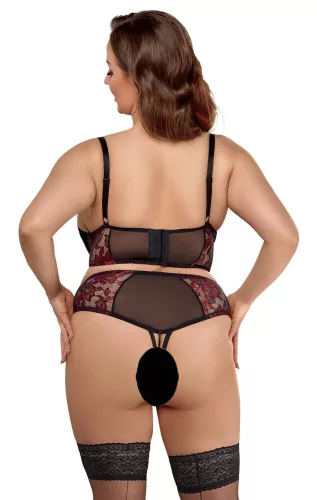 Cottelli Plus Size - melltartó szett (piros)