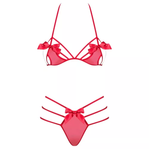 Obsessive Giftella - masnis fehérnemű szett (piros)